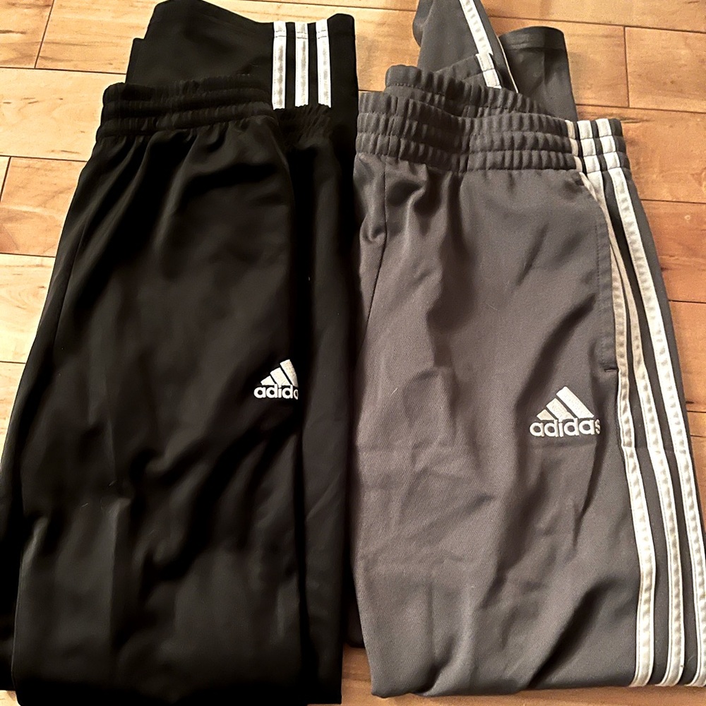 2 pair boys Adidas athletic pants